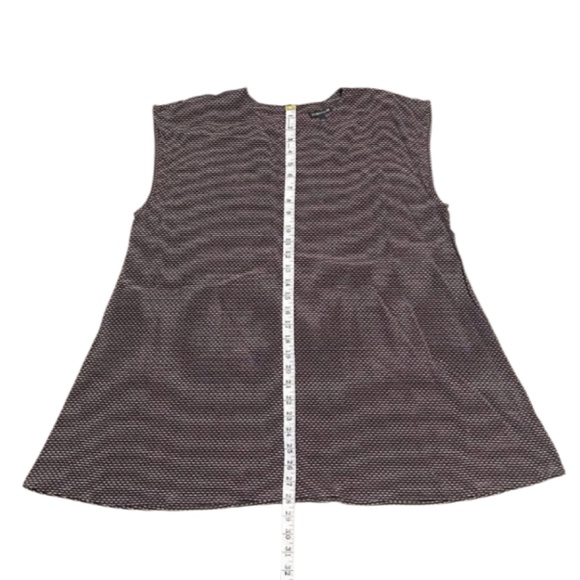 Eileen Fisher Brown Printed Silk Sleeveless Top Size Large - Picture 7 of 8
